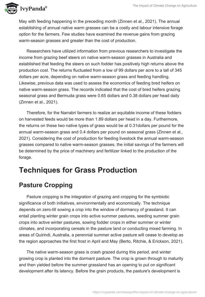 The Impact of Climate Change on Agriculture. Page 4