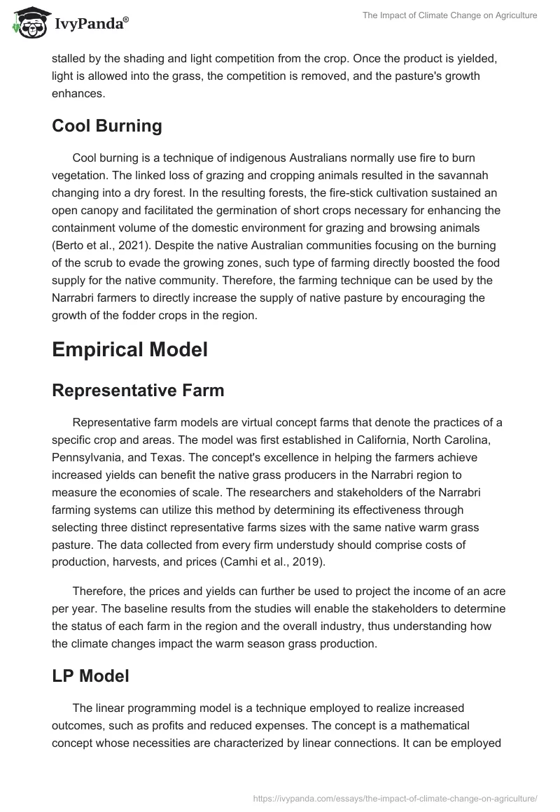 The Impact of Climate Change on Agriculture. Page 5