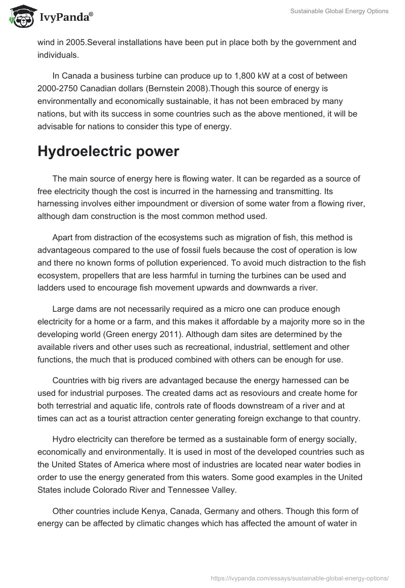 Sustainable Global Energy Options. Page 4