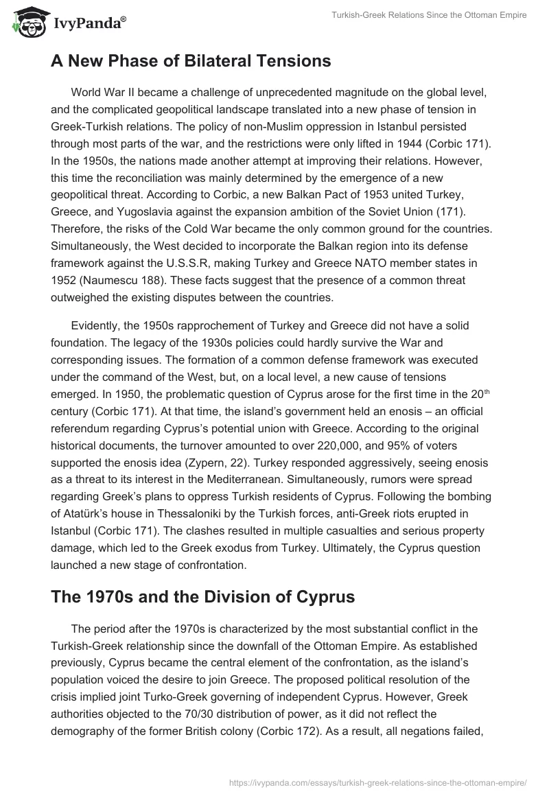 Turkish-Greek Relations Since the Ottoman Empire. Page 4
