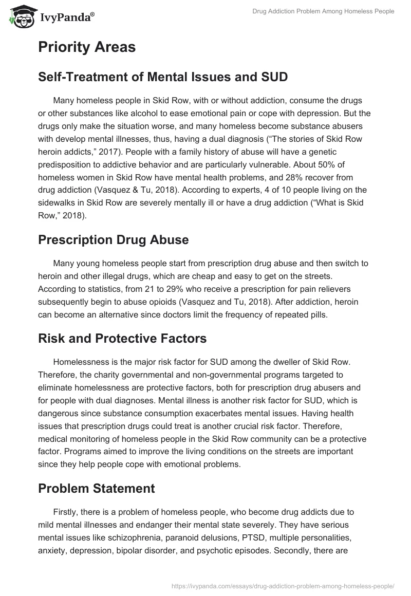 Drug Addiction Problem Among Homeless People. Page 2
