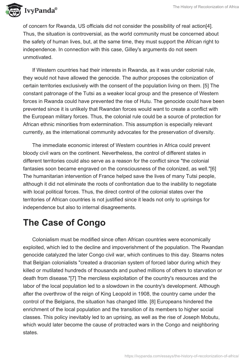 The History of Recolonization of Africa. Page 2