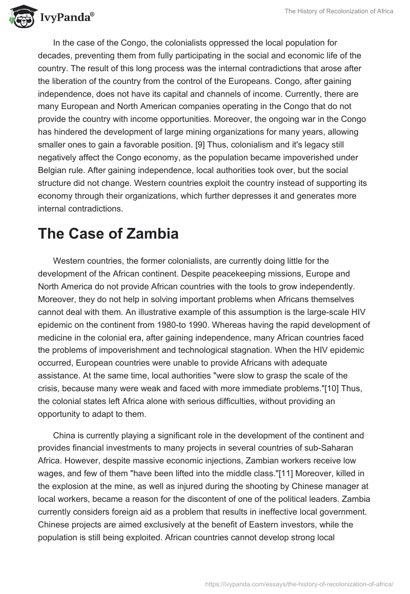 The History of Recolonization of Africa. Page 3
