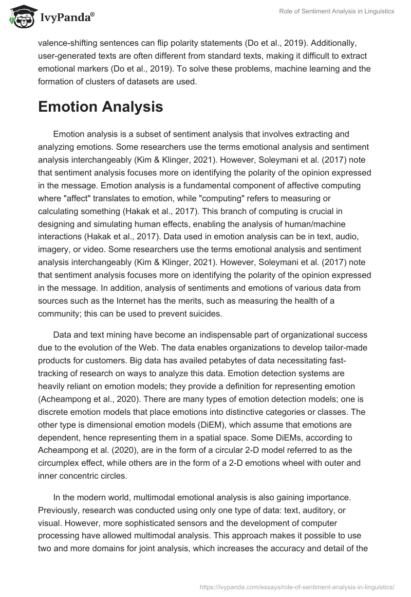 Role of Sentiment Analysis in Linguistics. Page 4