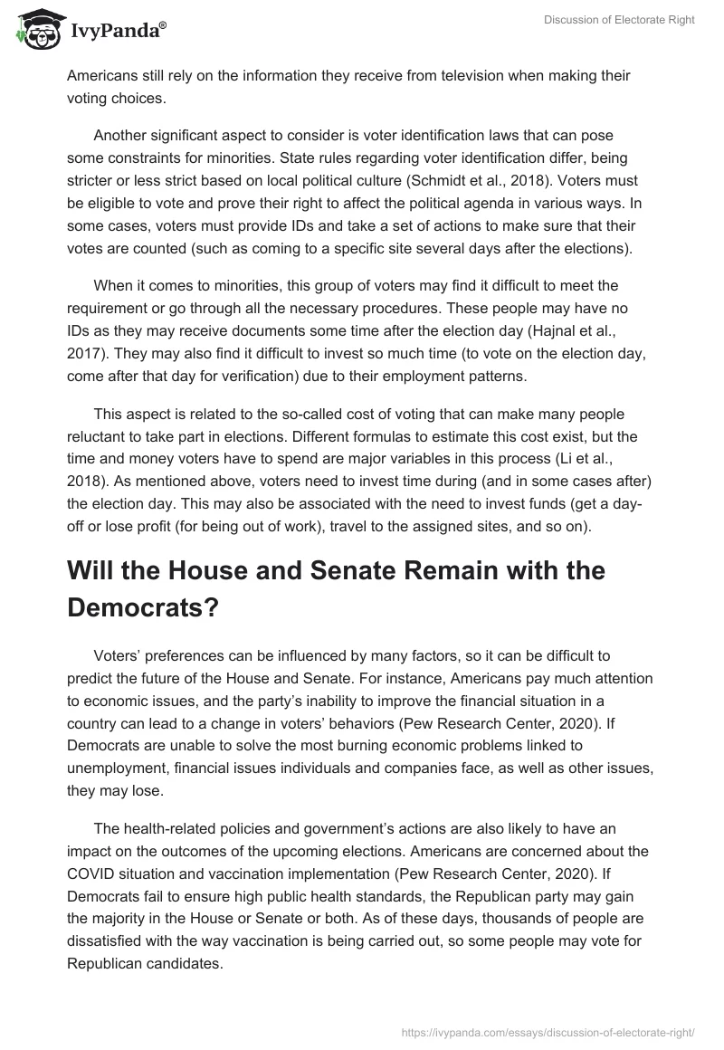Discussion of Electorate Right. Page 2