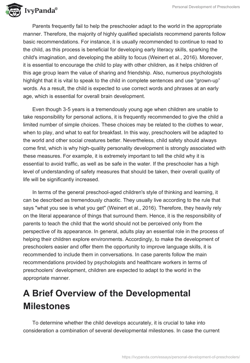 Personal Development of Preschoolers. Page 2