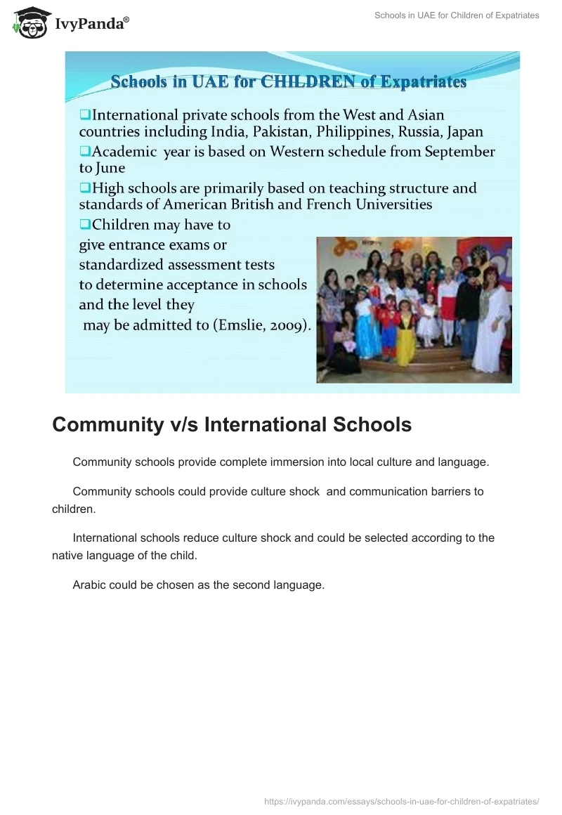 Schools in the UAE for Children of Expatriates. Page 2