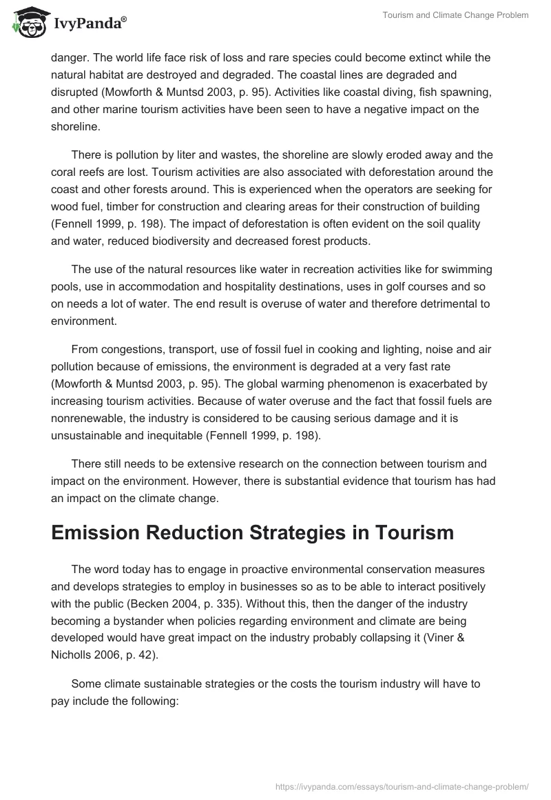 Tourism and Climate Change Problem. Page 3