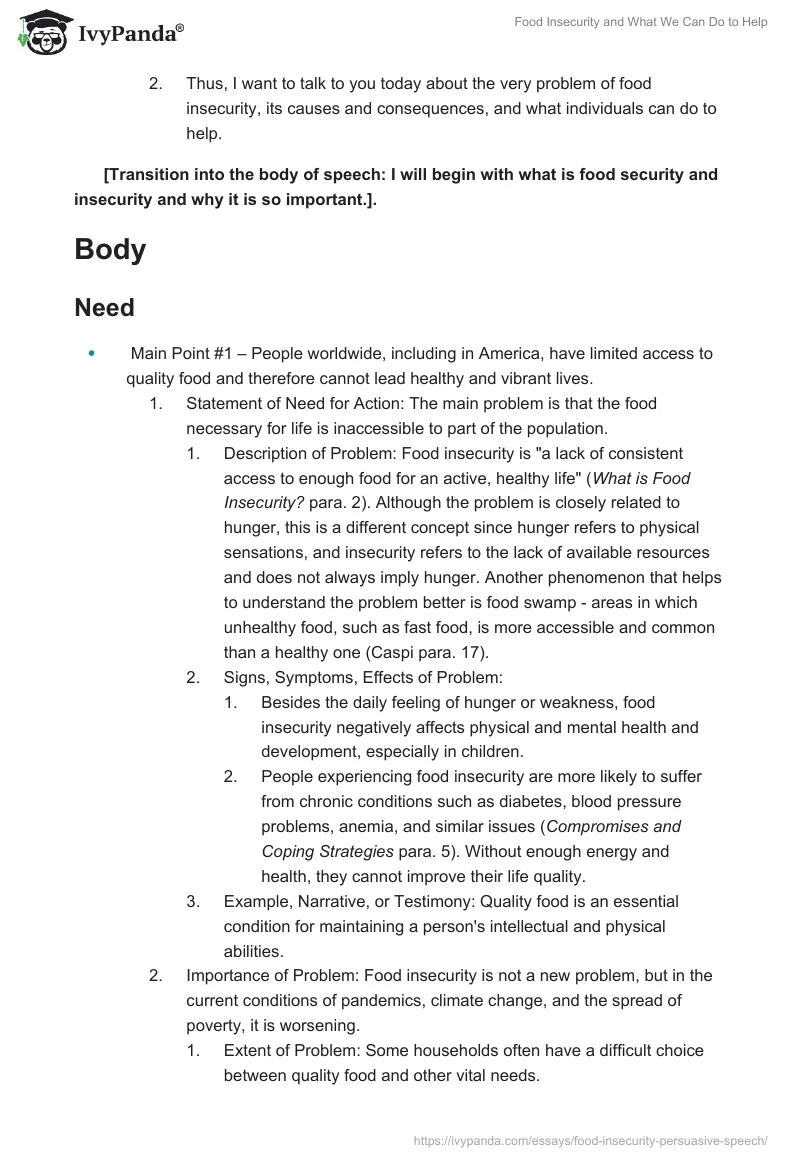 Food Insecurity and What We Can Do to Help. Page 2