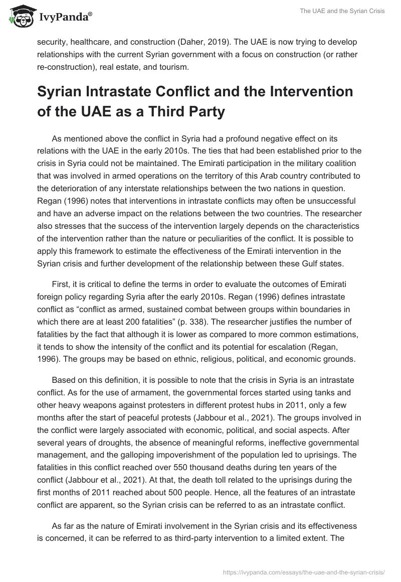 The UAE and the Syrian Crisis. Page 2