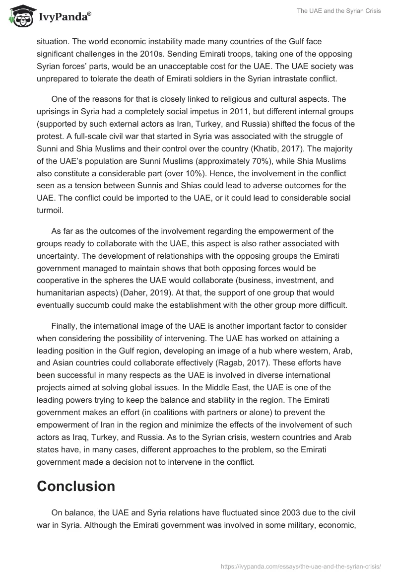 The UAE and the Syrian Crisis. Page 4