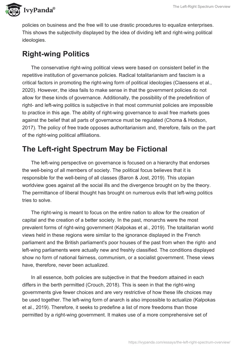 The Left-Right Spectrum Overview. Page 4