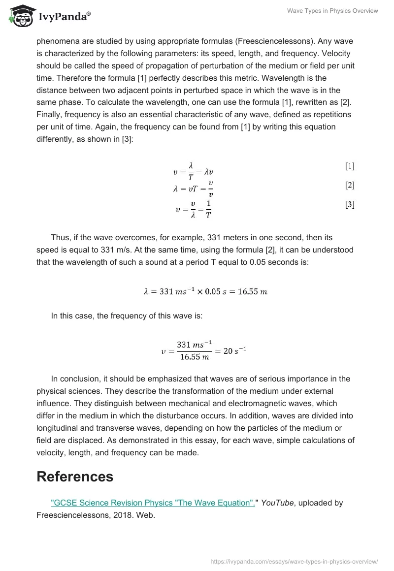 Wave Types in Physics Overview. Page 2