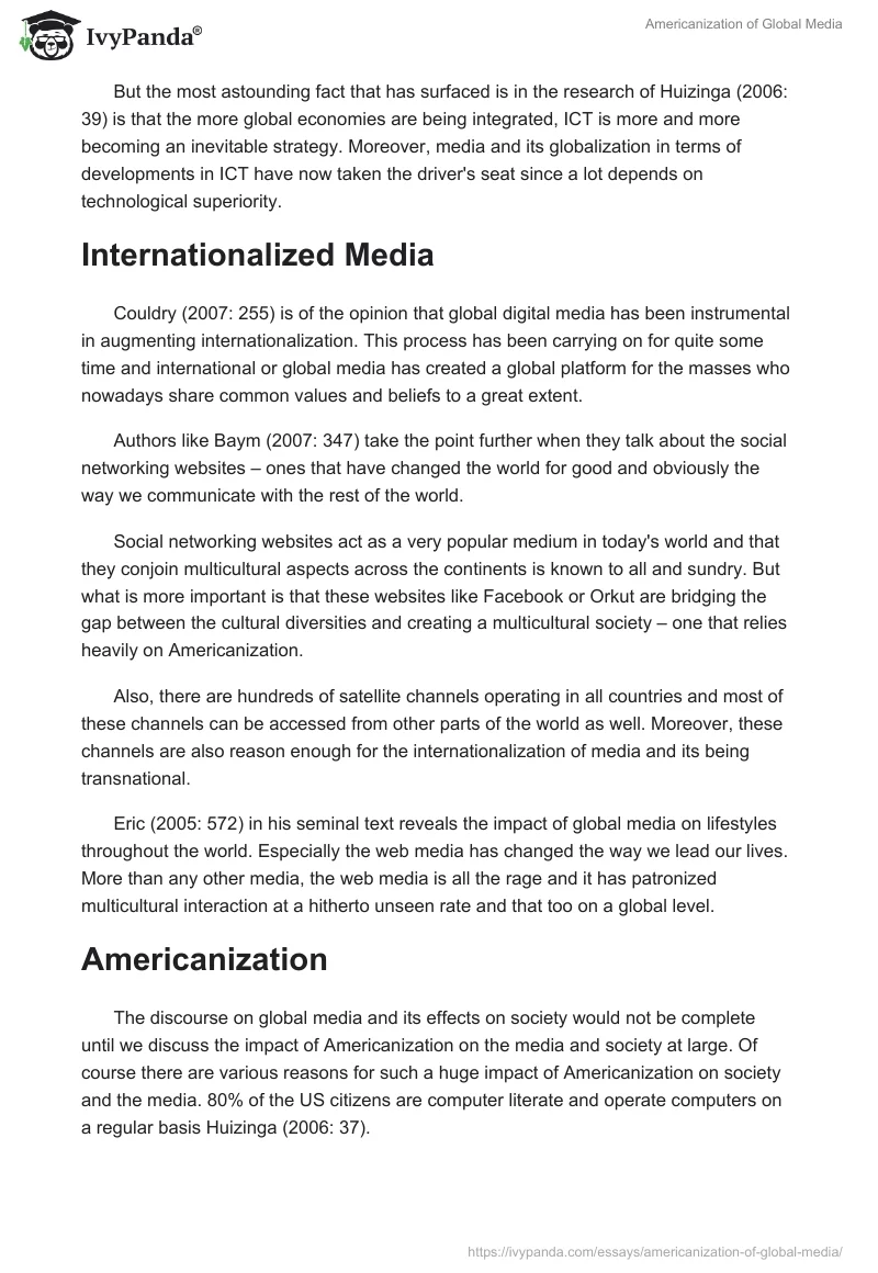 Americanization of Global Media. Page 4