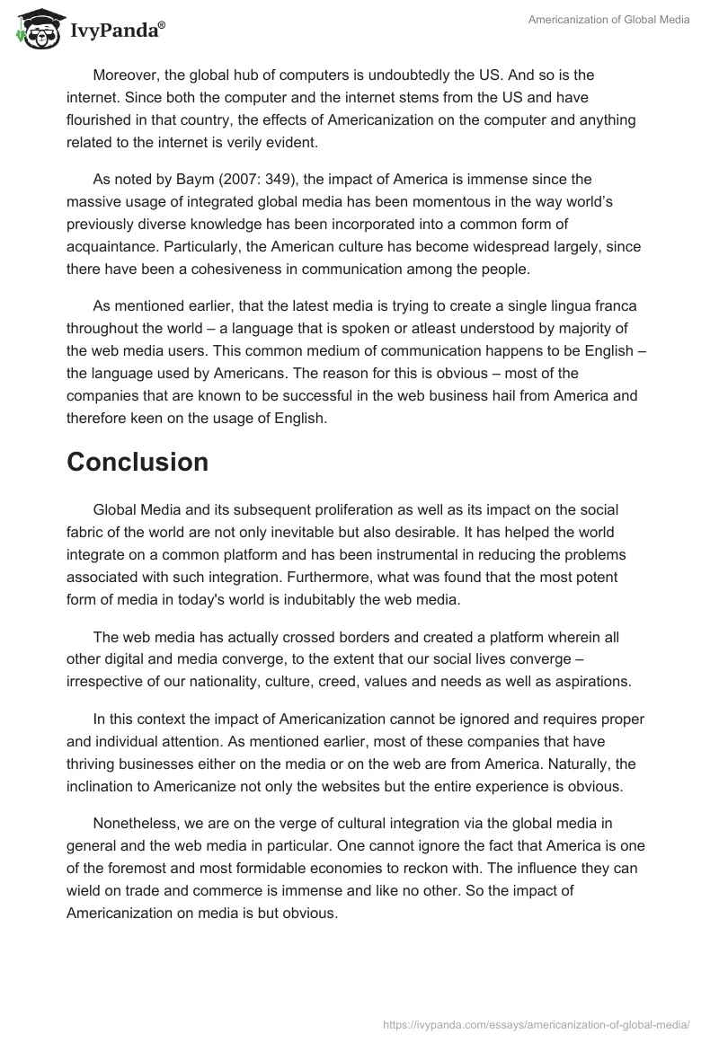 Americanization of Global Media. Page 5