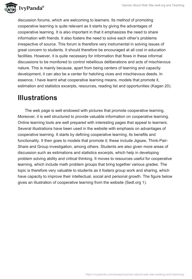 Opinion About Web Site sedl.org and Teaching. Page 2