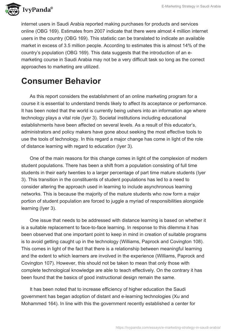E-Marketing Strategy in Saudi Arabia. Page 4