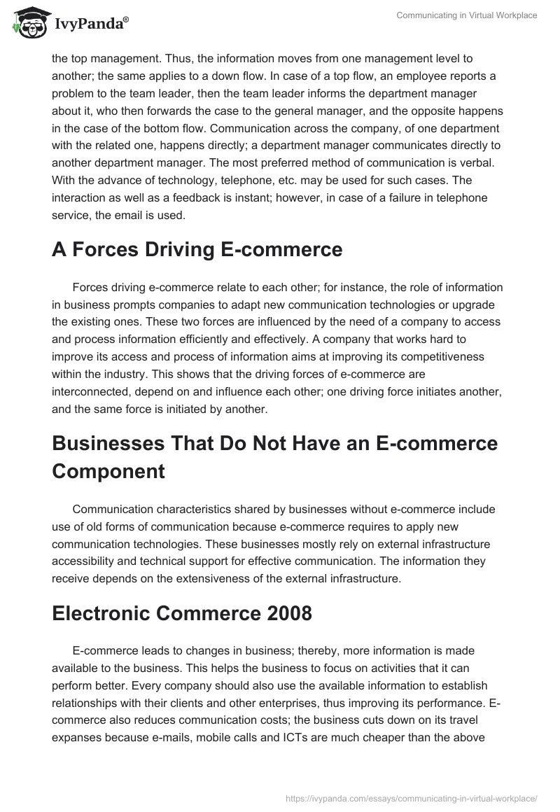 Communicating in Virtual Workplace. Page 2