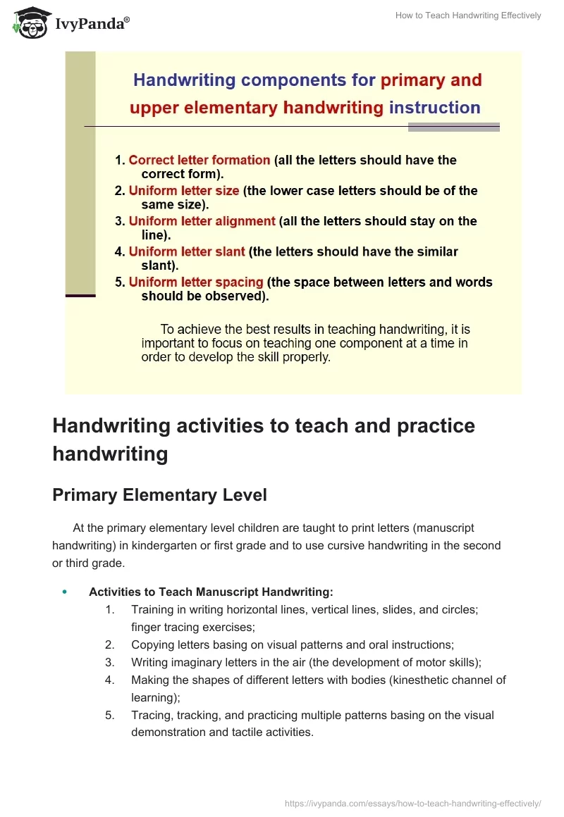 How to Teach Handwriting Effectively. Page 4