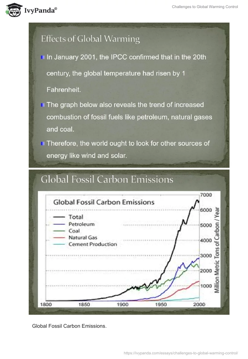 Challenges to Global Warming Control. Page 5