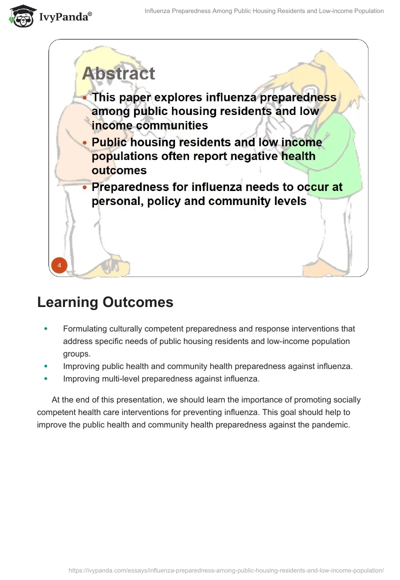 Influenza Preparedness Among Public Housing Residents and Low-income Population. Page 2