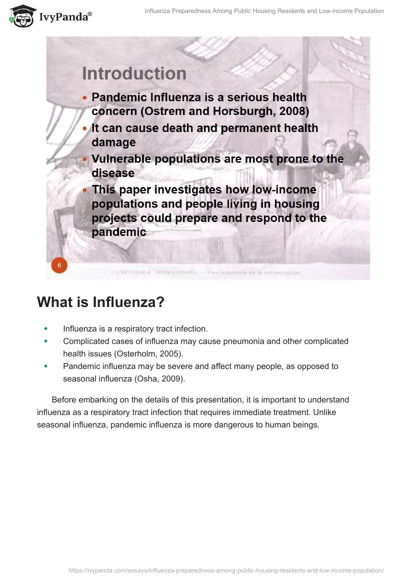 Influenza Preparedness Among Public Housing Residents and Low-income Population. Page 4
