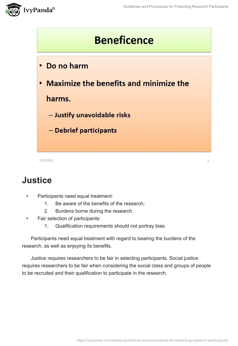 Guidelines and Procedures for Protecting Research Participants. Page 4