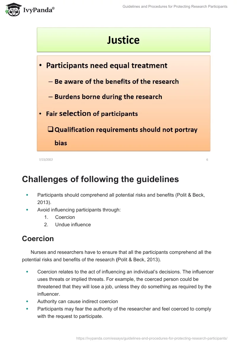 Guidelines and Procedures for Protecting Research Participants. Page 5