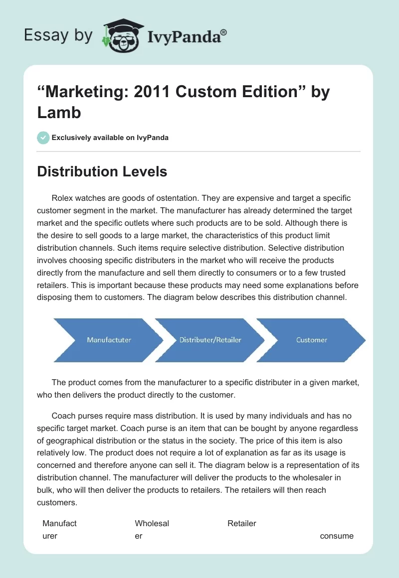 “Marketing: 2011 Custom Edition” by Lamb. Page 1