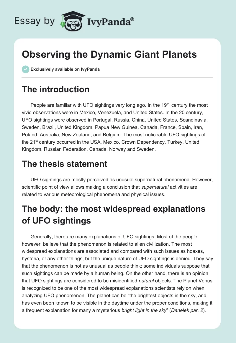 Observing the Dynamic Giant Planets. Page 1