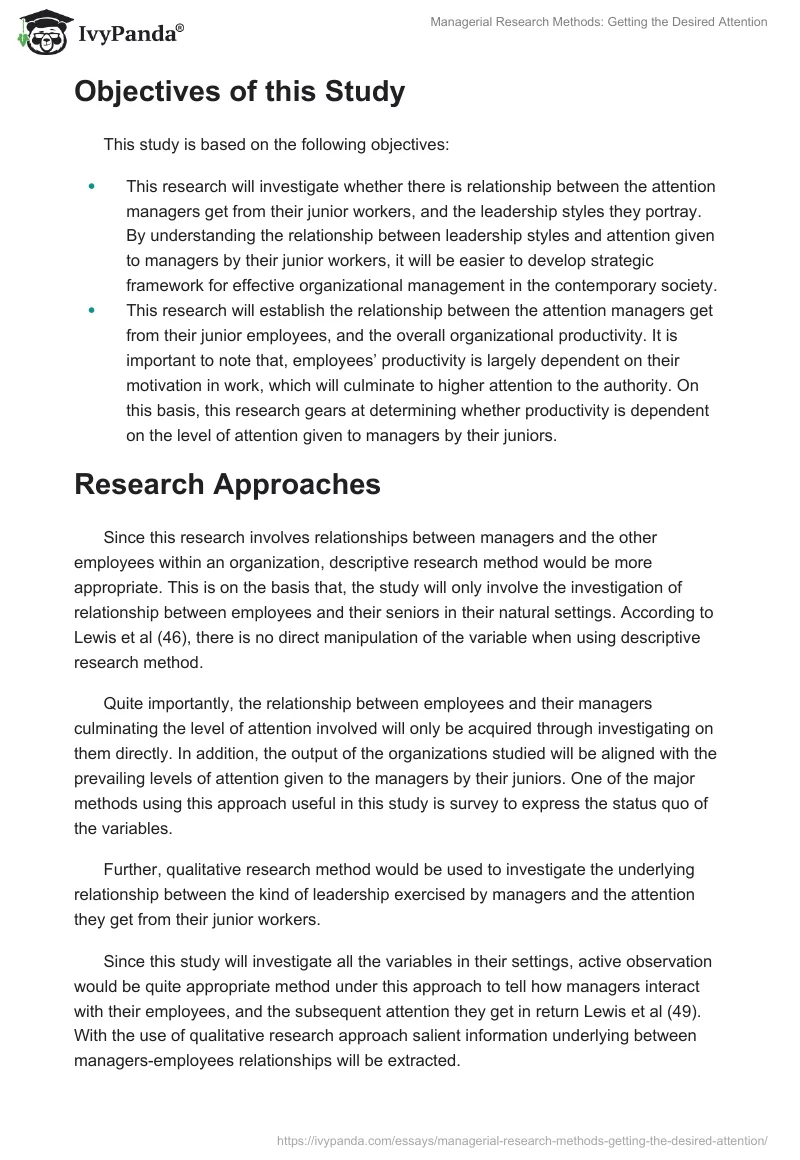 Managerial Research Methods: Getting the Desired Attention. Page 2
