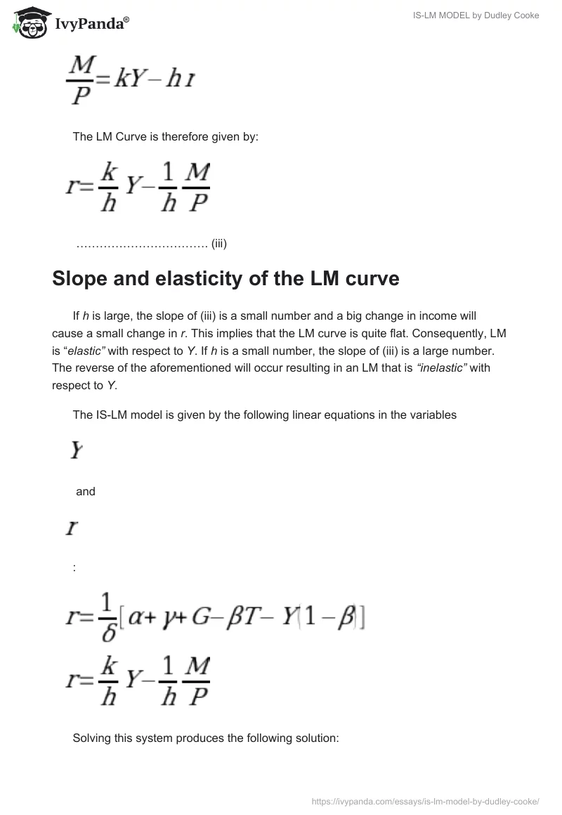 "IS-LM MODEL" by Dudley Cooke. Page 4