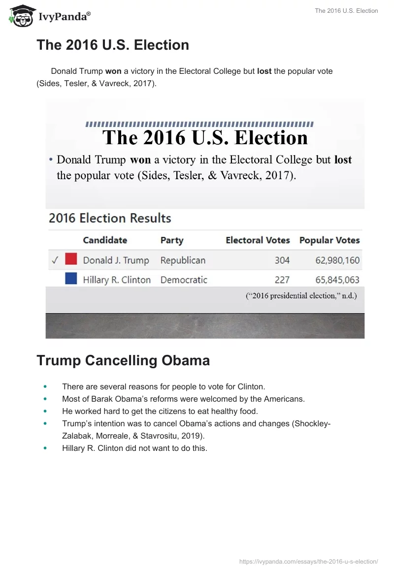 The 2016 U.S. Election. Page 3