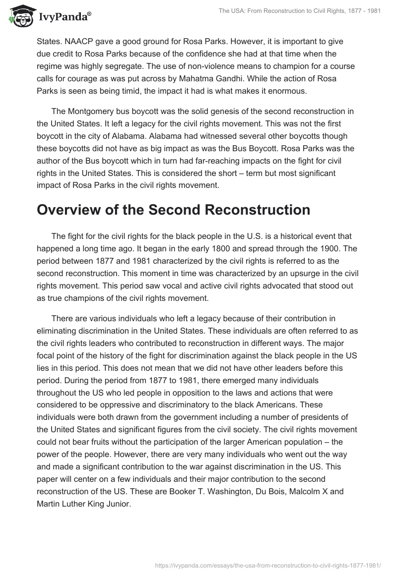 The USA: From Reconstruction to Civil Rights, 1877 - 1981. Page 5