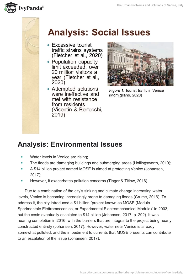 The Urban Problems and Solutions of Venice, Italy. Page 3