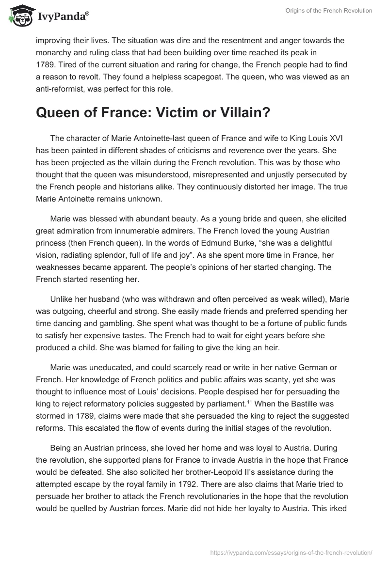 Origins of the French Revolution. Page 2