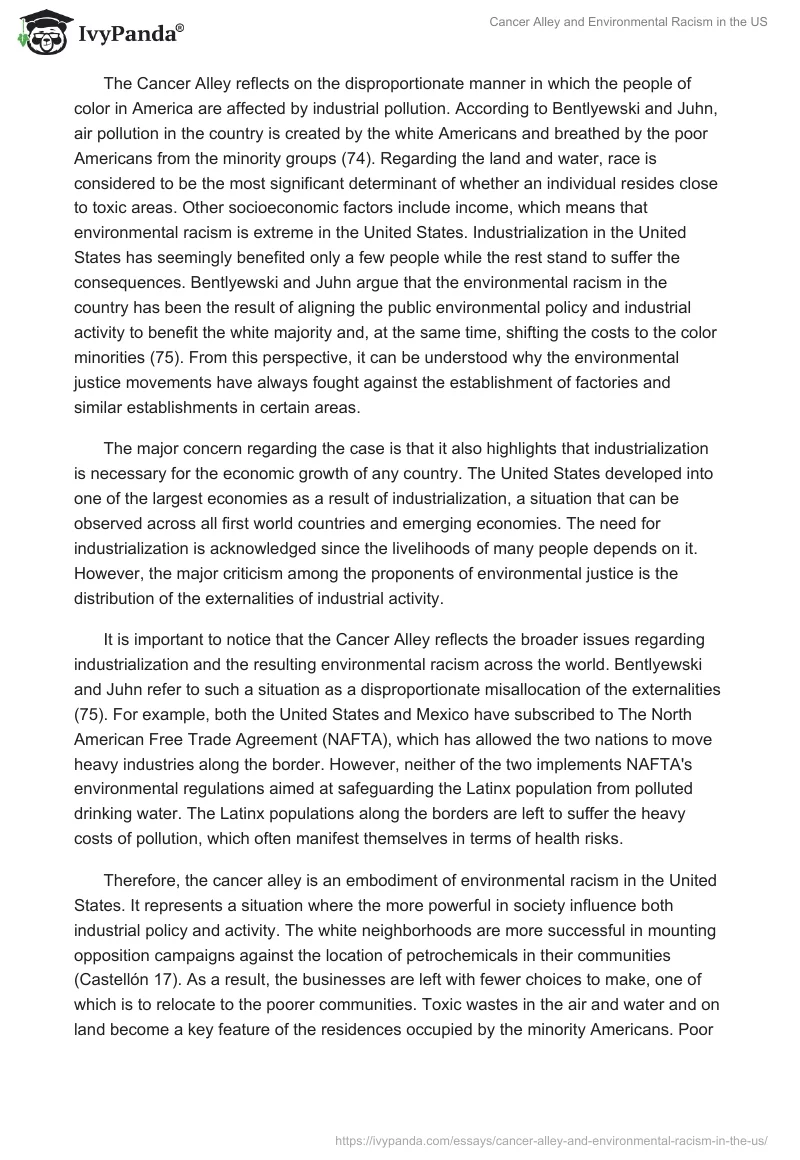 Cancer Alley and Environmental Racism in the US. Page 2