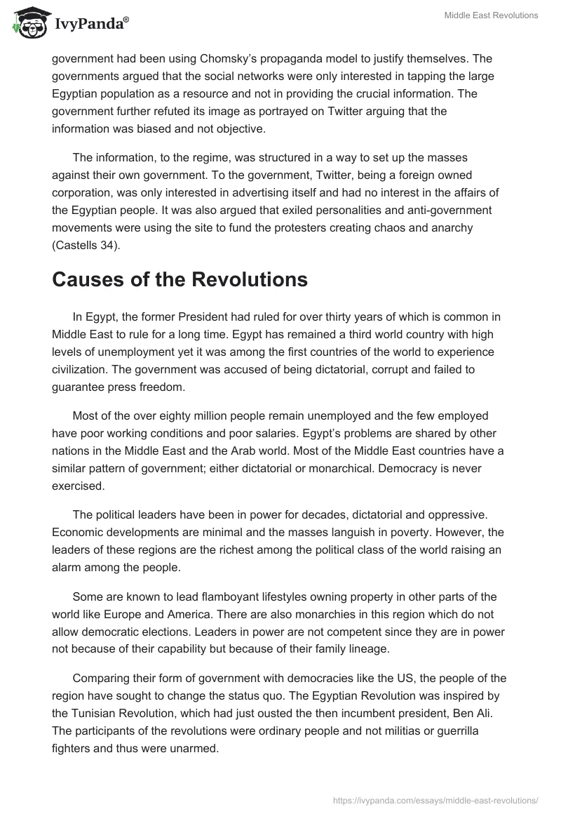 Middle East Revolutions. Page 3