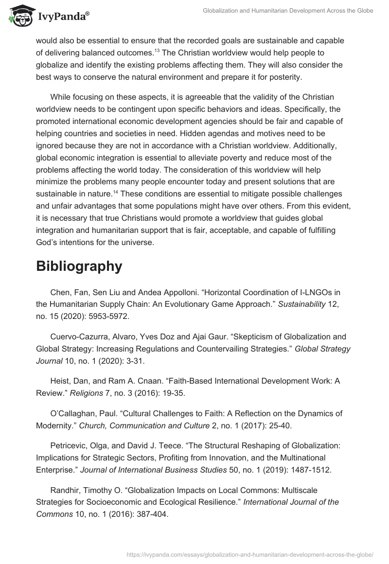 Globalization and Humanitarian Development Across the Globe. Page 4