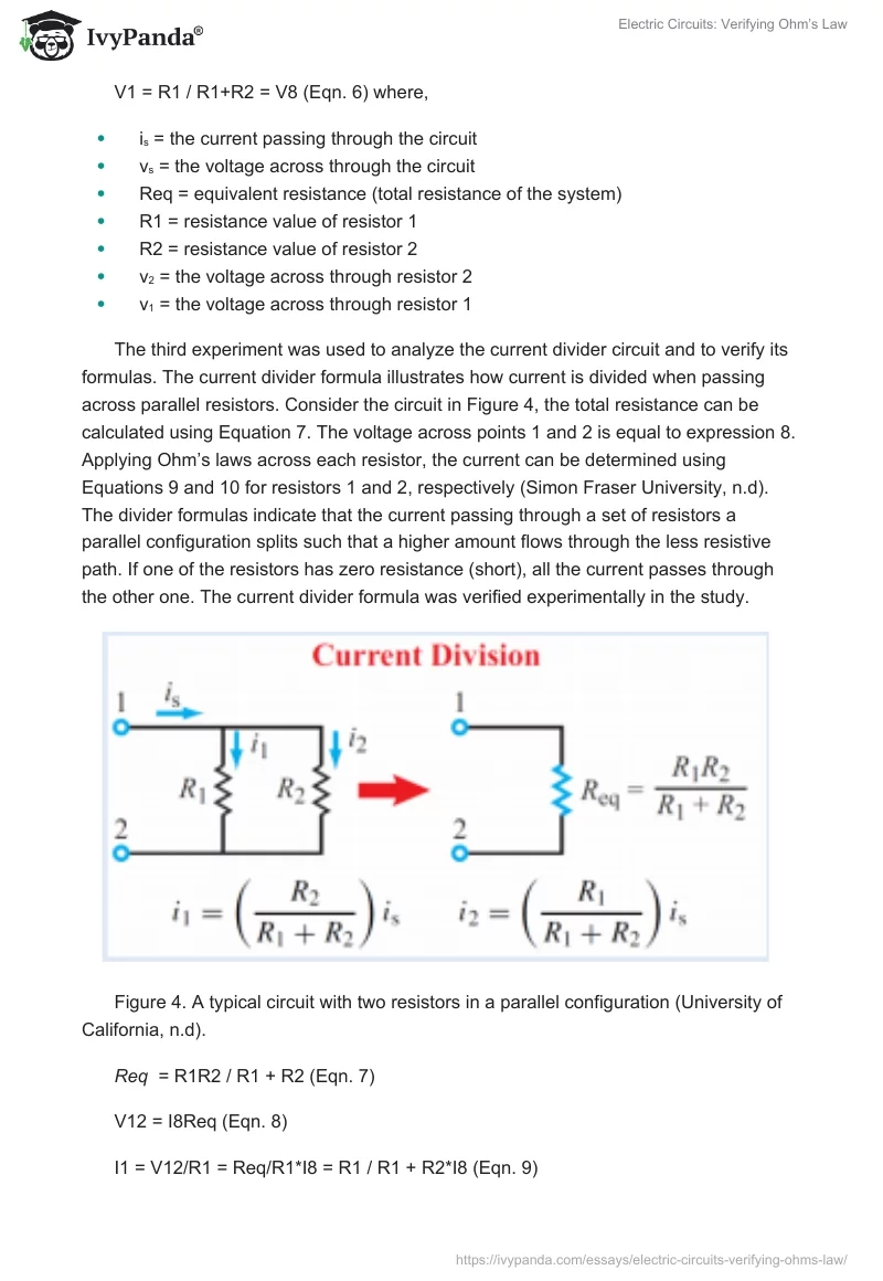 Electric Circuits: Verifying Ohm’s Law. Page 4