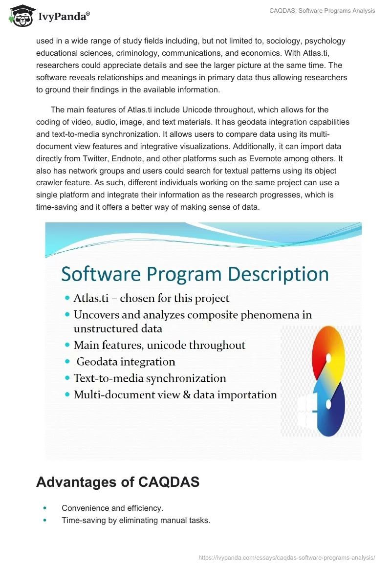 CAQDAS: Software Programs Analysis. Page 3