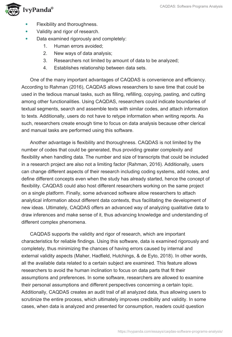 CAQDAS: Software Programs Analysis. Page 4