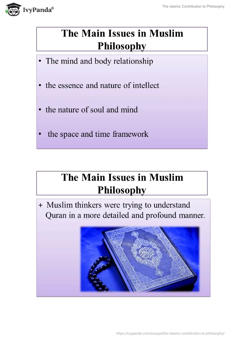 The Islamic Contribution to Philosophy. Page 5
