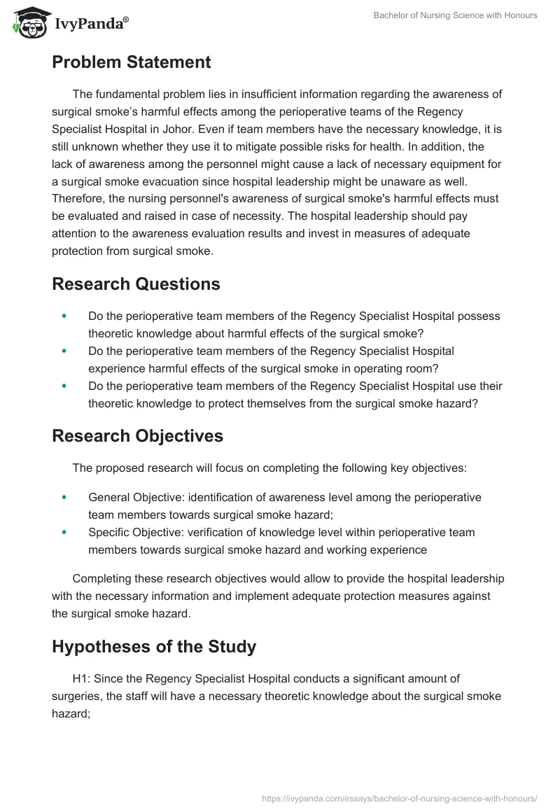 Bachelor of Nursing Science with Honours. Page 2