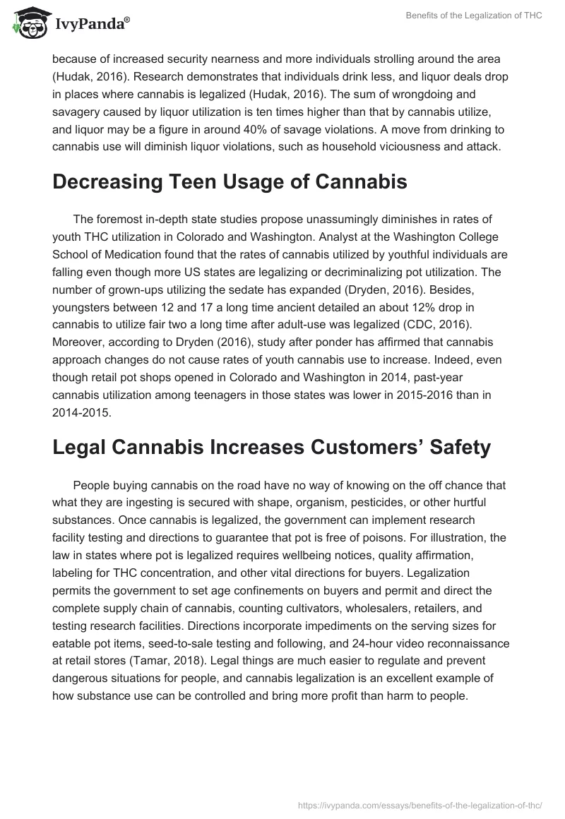 Benefits of the Legalization of THC. Page 3