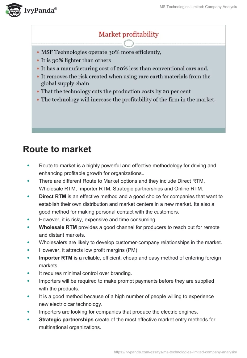 MS Technologies Limited: Company Analysis. Page 4