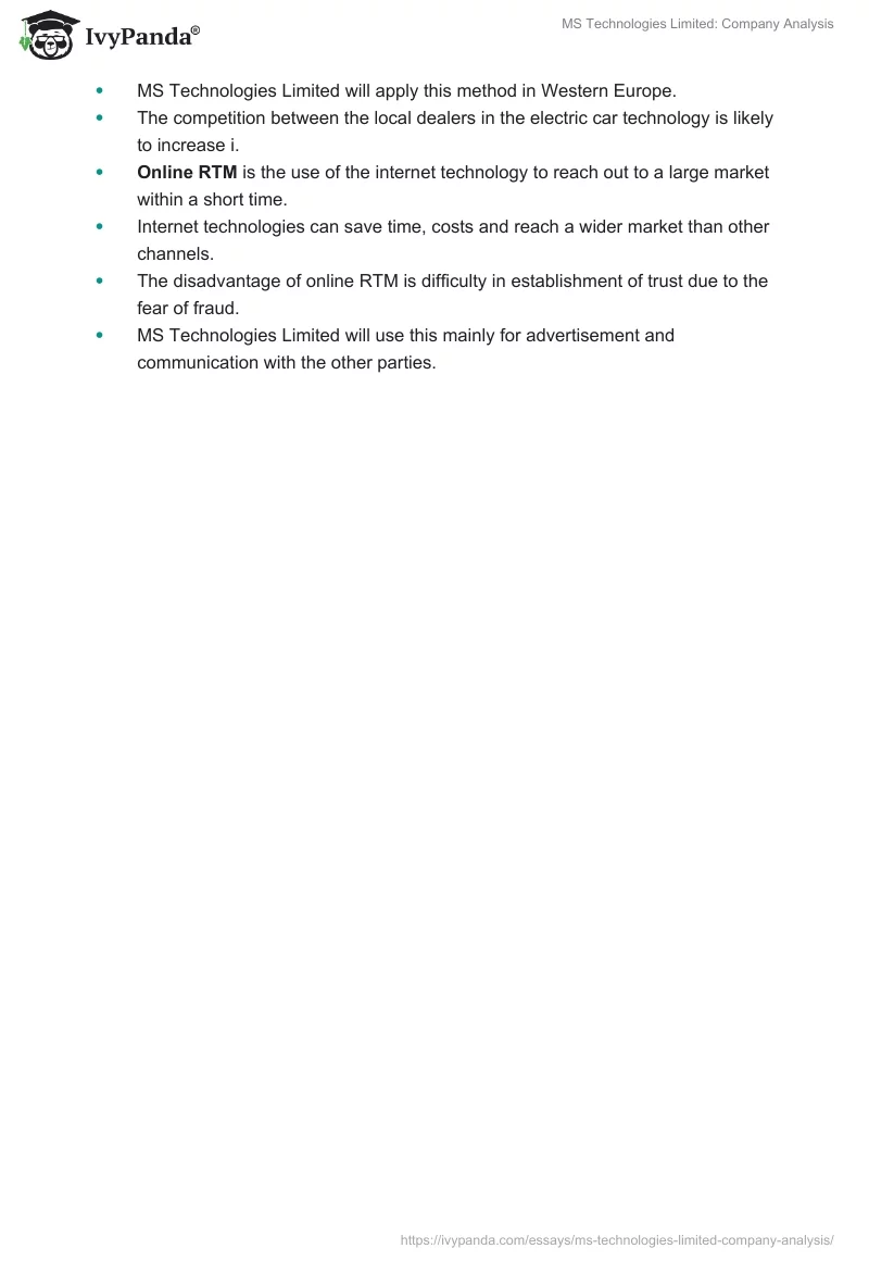MS Technologies Limited: Company Analysis. Page 5