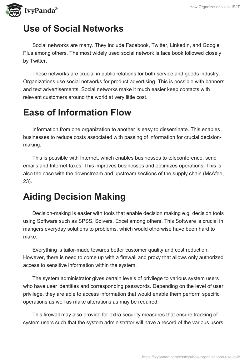 How Organizations Use IS/IT. Page 2