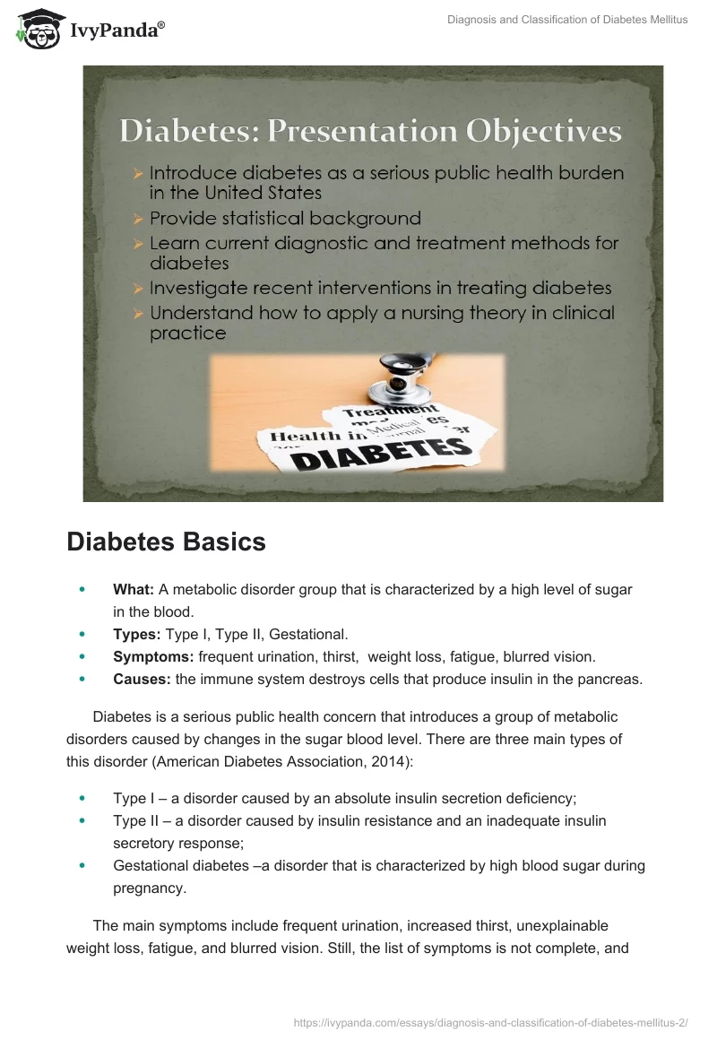 Diagnosis and Classification of Diabetes Mellitus. Page 2