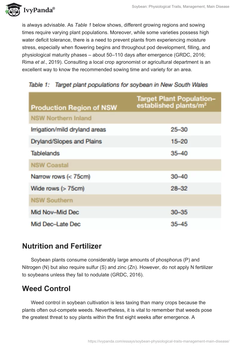 Soybean: Physiological Traits, Management, Main Disease. Page 4